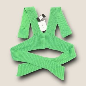 ♡ Simonett NWT Spring Nanu Knit Wrap Multiway Top in Green ♡